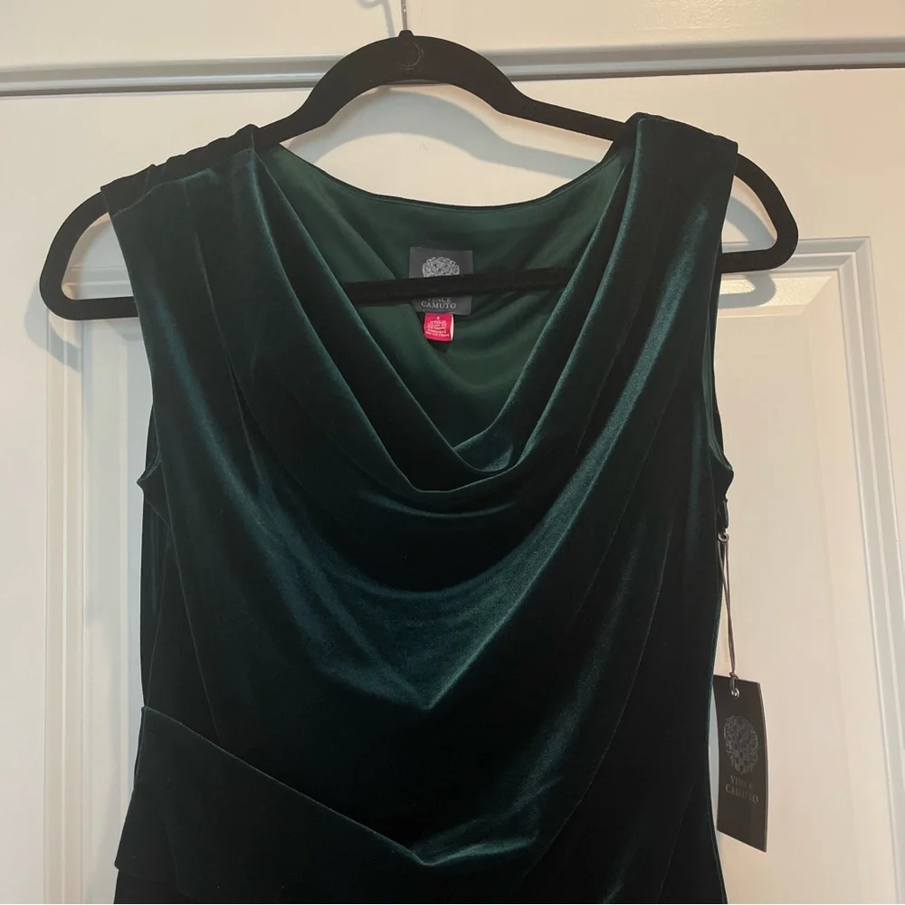 Vince Camuto Green Velvet Dress - Picture 2 of 6